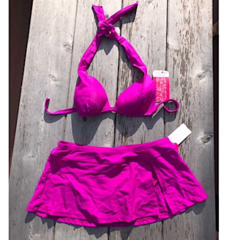 🌸 Hula Honey skirted bikini, magenta, size s. 🌸